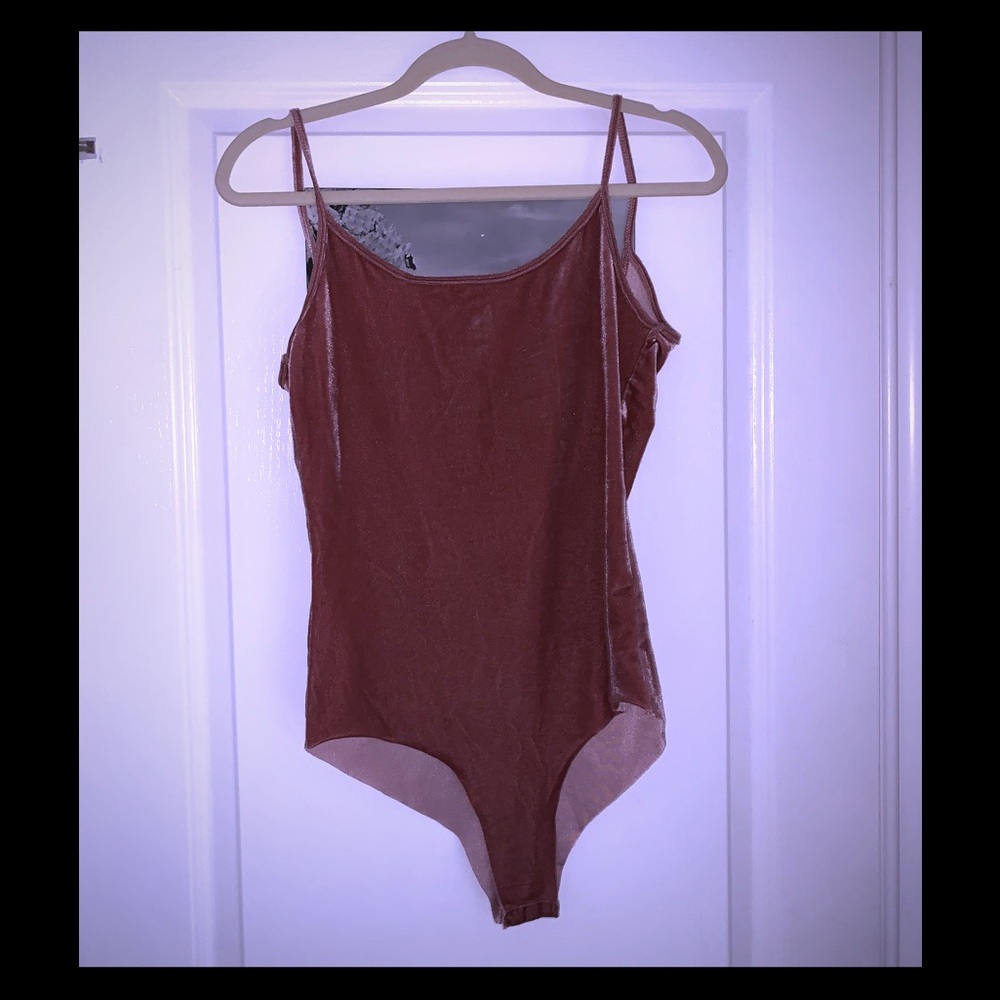 Velvet Open Back Bodysuit